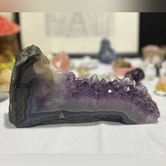 Large Amethyst Crystal chunk  beautiful crystal for decor or energy clearing - Picture 1 of 5